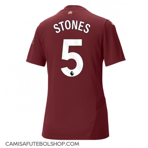 Camisa de time de futebol Manchester City John Stones #5 Replicas 3º Equipamento Feminina 2024-25 Manga Curta